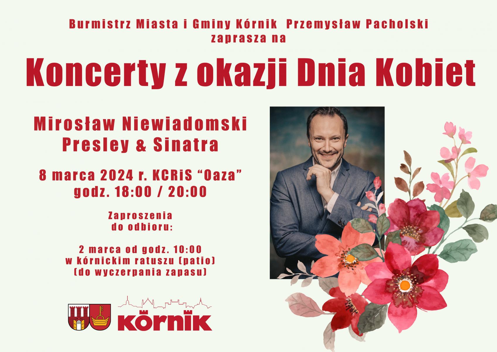 Plakat promocyjny - Koncerty z okazji Dnia Kobiet 2024